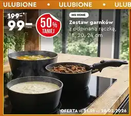 Biedronka Zestaw garnków z odpinaną rączką, 18, 20, 24 cm oferta