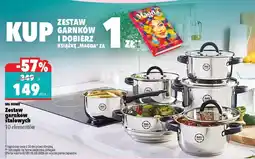 Biedronka Zestaw garnków stalowych 10 elementów oferta