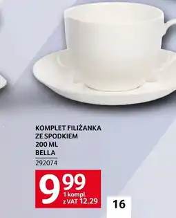Selgros Filiżanka ze spodkiem Bella oferta