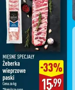 ALDI Mięsne Specjały Zeberka wieprzowe paski oferta