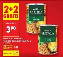 Biedronka Ananas w kawałkach Nasza Spiżarnia, 565 g/340 g oferta