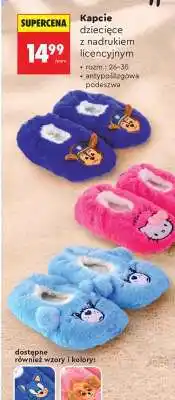 Biedronka Kapcie dziecięce z nadrukiem licencyjnym oferta
