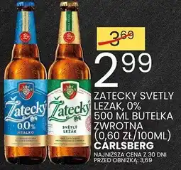 Wafelek Żatecky svetly lezak 0% 500ml butelka zwrotna (0,60zł/100ml) oferta
