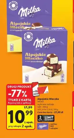 Intermarche Milka Alpejskie Mleczko oferta