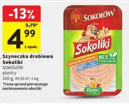 Intermarche Sokołów Szynka drobiowa Sokoliki oferta