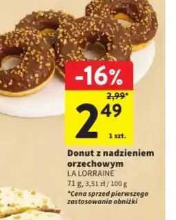 Intermarche LA LORRAINE Donut orzechowy oferta