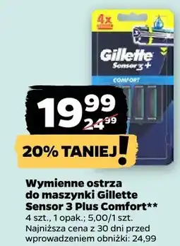 Netto Wymienne ostrza do maszynki Sensor 3 Plus Comfort oferta