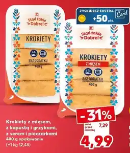 Kaufland Krokiety z mięsem, z kapustą i grzybami, z serem i pieczarkami oferta