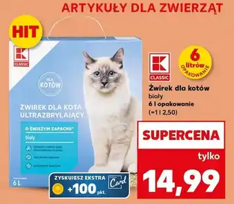 Kaufland Żwirek dla kotów biały oferta