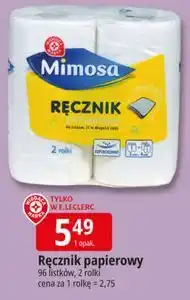 E.Leclerc Recznik papierowy 2-warstwowy 96 listków Wiodąca Marka Mimosa oferta