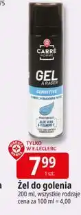 E.Leclerc Żel do golenia sensitive Wiodąca Marka Carre Homme oferta