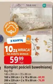 E.Leclerc Komplet pościeli bawełnianej 200 x 220 cm + 2 70 80 Raj-Pol oferta