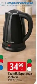 E.Leclerc Czajnik victoria 1.8 l biały Esperanza oferta