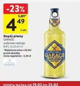 Intermarche Garage napój piwny oferta