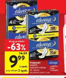 Intermarche Always podpaski oferta