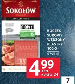 Selgros Sokołów Boczek surowy wędzony oferta