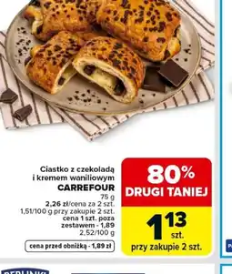 Carrefour Carrefour Ciastko z czekoladą i kremem waniliowym oferta
