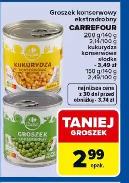 Carrefour Carrefour Groszek konserwowy oferta