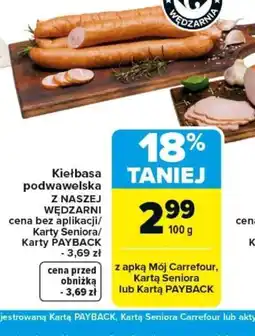 Carrefour Kiełbasa podwawelska oferta
