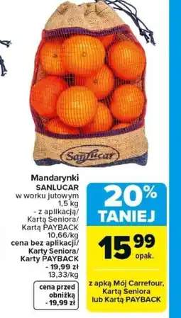 Carrefour Sanlucar Mandarynki oferta