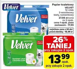 Carrefour Papier toaletowy 3-warstwowy biały, rumiankowy oferta