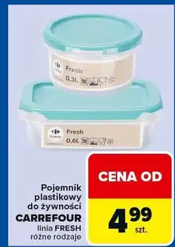 Carrefour Pojemnik plastikowy do żywności linia FRESH różne rodzaje oferta