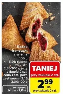 Carrefour Rożek francuski z wiśnią oferta