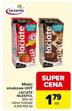 Carrefour Mleko smakowe UHT ŁACIATE truskawkowe oferta