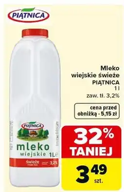 Carrefour Mleko wiejskie świeże oferta