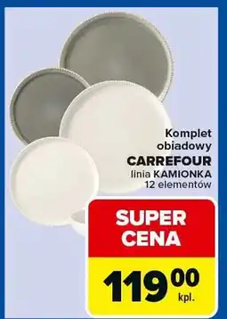 Carrefour Komplet obiadowy linia KAMIONKA 12 elementów oferta