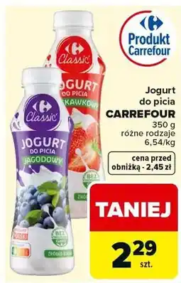 Carrefour Jogurt do picia różne rodzaje oferta