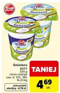 Carrefour Śmietana 12% oferta