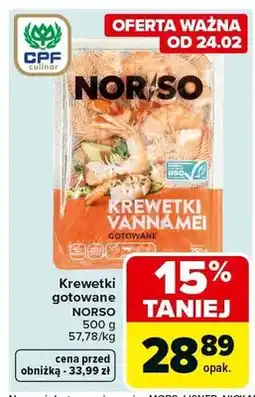 Carrefour Krewetki gotowane VANAMEI oferta