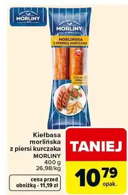 Carrefour Kiełbasa morlińska z piersi kurczaka oferta