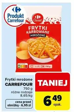 Carrefour Frytki mrożone karbowane oferta