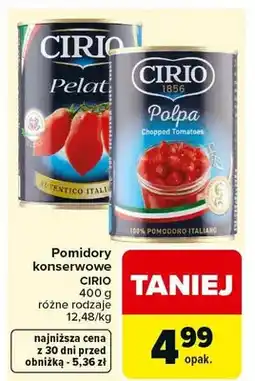 Carrefour Pomidory konserwowe różne rodzaje oferta