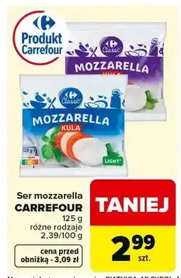 Carrefour Ser mozzarella różne rodzaje oferta