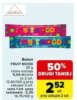 Carrefour Baton różne rodzaje malina lub żurawina + borówka oferta