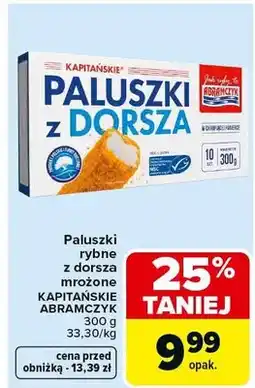 Carrefour Paluszki rybne z dorsza mrożone oferta