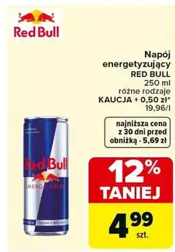 Carrefour Napój energetyzujący różne rodzaje oferta