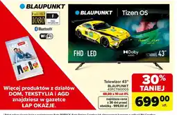 Carrefour Telewizor 43 FHD LED Tizen OS Bluetooth WiFi 43FCT6000S oferta