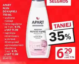 Selgros Apart Płyn do kąpieli oferta
