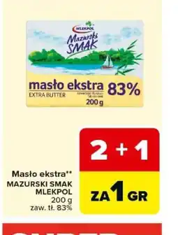 Carrefour Mlekpol Masło ekstra Mazurski Smak oferta
