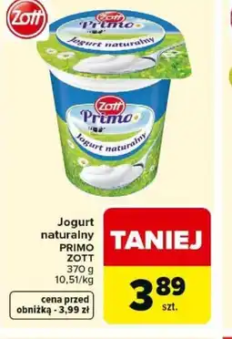 Carrefour Zott Jogurt naturalny Primo oferta