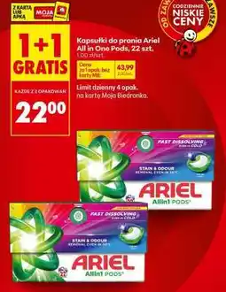 Biedronka Kapsułki do prania Ariel All in One Pods, 22 szt oferta