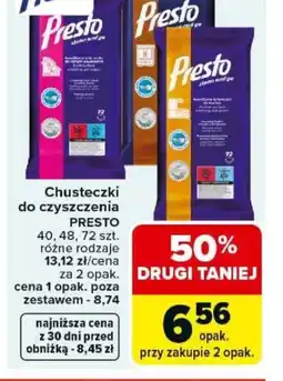 Carrefour Presto chusteczki do czyszczenia oferta