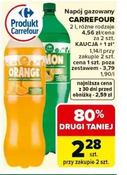 Carrefour Napój gazowany Carrefour oferta