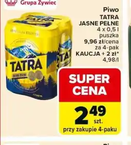 Carrefour Piwo Tatra Jasne Pełne oferta