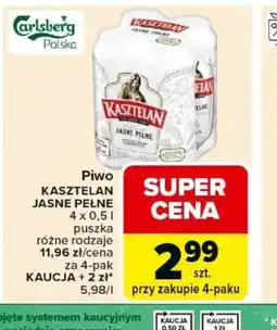Carrefour Kasztelan Piwo Jasne Pełne oferta