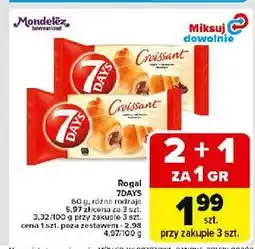 Carrefour Croissant z nadzieniem o smaku kakaowym 7 Days oferta